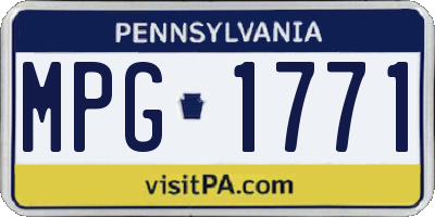 PA license plate MPG1771