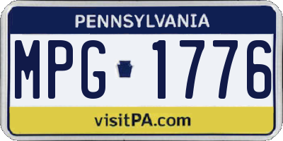 PA license plate MPG1776