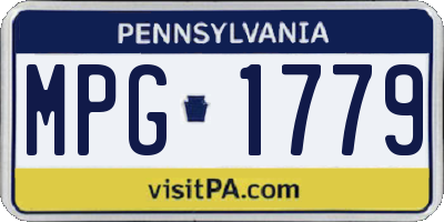 PA license plate MPG1779