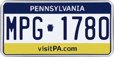 PA license plate MPG1780
