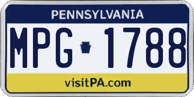 PA license plate MPG1788