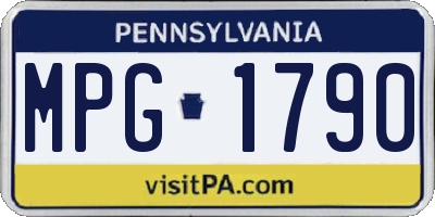 PA license plate MPG1790