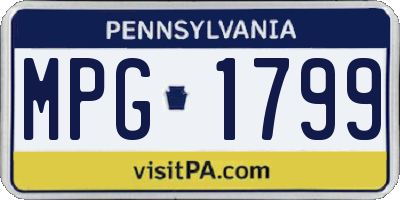 PA license plate MPG1799