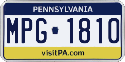 PA license plate MPG1810