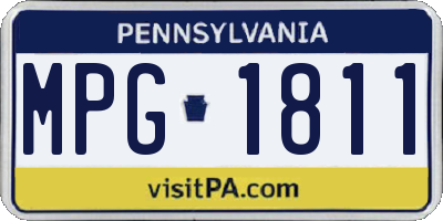 PA license plate MPG1811