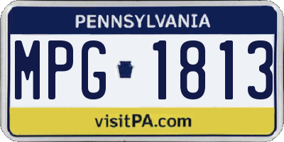 PA license plate MPG1813