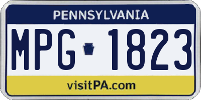 PA license plate MPG1823
