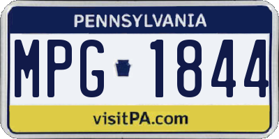 PA license plate MPG1844