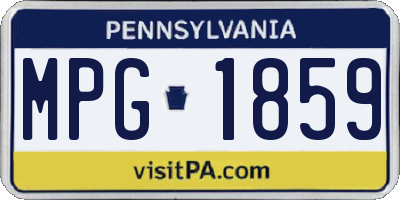 PA license plate MPG1859