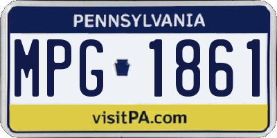 PA license plate MPG1861