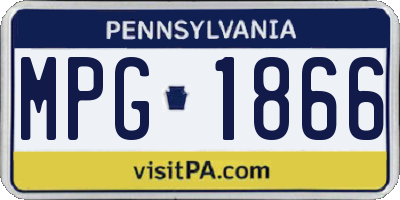PA license plate MPG1866