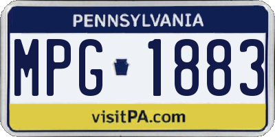 PA license plate MPG1883
