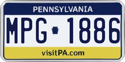 PA license plate MPG1886