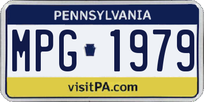 PA license plate MPG1979