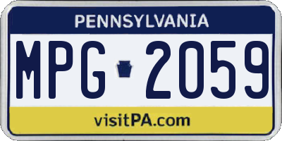 PA license plate MPG2059