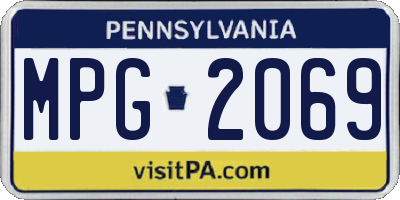 PA license plate MPG2069