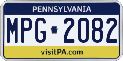 PA license plate MPG2082