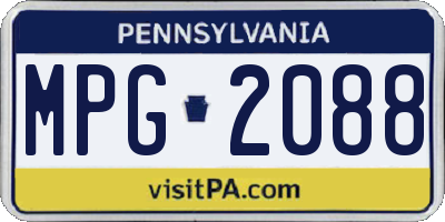 PA license plate MPG2088