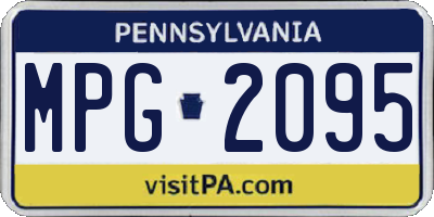PA license plate MPG2095