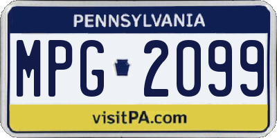 PA license plate MPG2099