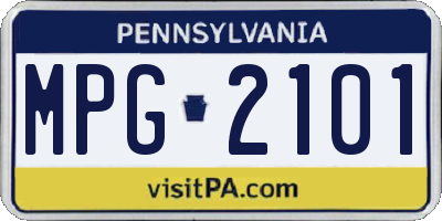 PA license plate MPG2101