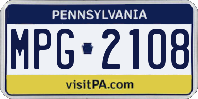 PA license plate MPG2108