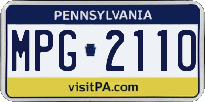 PA license plate MPG2110