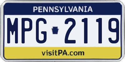 PA license plate MPG2119