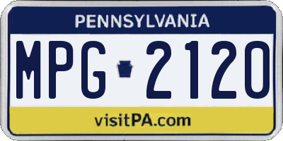 PA license plate MPG2120