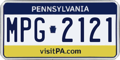 PA license plate MPG2121