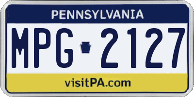 PA license plate MPG2127
