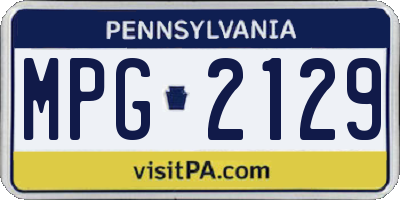 PA license plate MPG2129