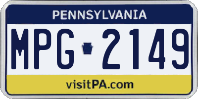 PA license plate MPG2149