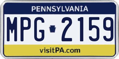 PA license plate MPG2159