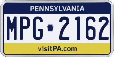 PA license plate MPG2162