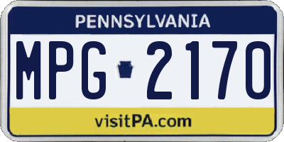 PA license plate MPG2170