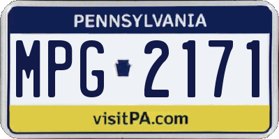 PA license plate MPG2171