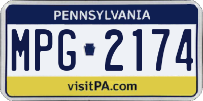 PA license plate MPG2174