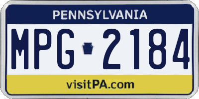 PA license plate MPG2184
