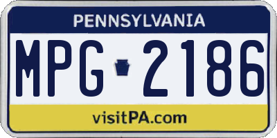 PA license plate MPG2186