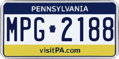 PA license plate MPG2188
