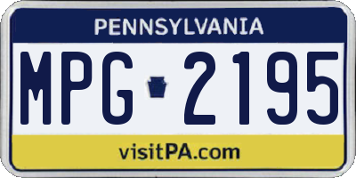 PA license plate MPG2195