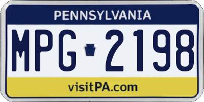 PA license plate MPG2198