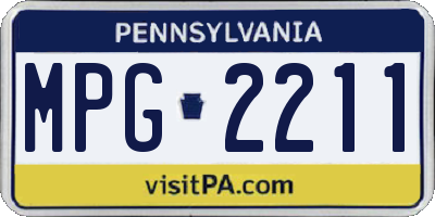 PA license plate MPG2211