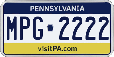 PA license plate MPG2222