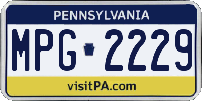 PA license plate MPG2229