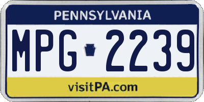 PA license plate MPG2239