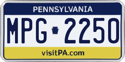 PA license plate MPG2250