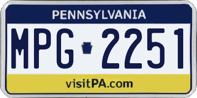 PA license plate MPG2251