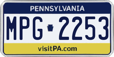 PA license plate MPG2253